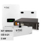 Immagine 1 - V-Tac Kit Inverter Fotovoltaico Monofase Ibrido 5kW IP65 + Batteria BMS Rack LiFePO4 100Ah 5,12kWh CEI 0-21 - SKU 11819 + 11377