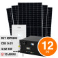Immagine 1 - V-Tac Kit 4.92kW 12 Pannelli Solari Fotovoltaici 410W + Inverter Monofase + Batteria Rack 9.60kWh - SKU 11550 + 11547 + 11523