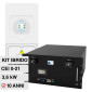 Immagine 1 - V-Tac Kit Inverter 3,6kW Monofase IP65 LCD CEI 0-21 + Batteria Rack LiFePO4 9.60kWh Impianto Fotovoltaico - SKU 11725 + 11523