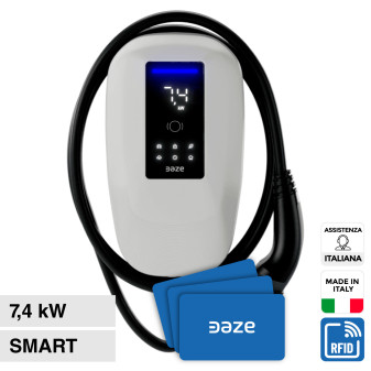Wallbox Home T Daze 7,4kW Monofase IP55 Cavo Tipo 2 Bluetooth Wi-Fi