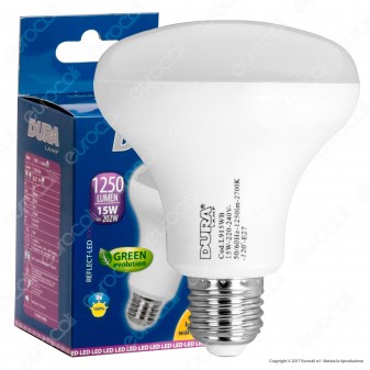 Duralamp Reflect Lampadina LED E27 15W Bulb Reflector Spot R90 - mod.