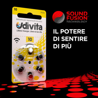 Udivita Batterie Protesi Acustiche Misura 10 Blister da 6