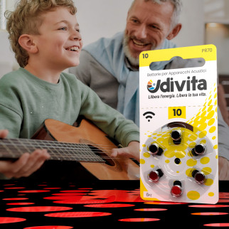 Udivita Batterie Protesi Acustiche Misura 10 Blister da 6
