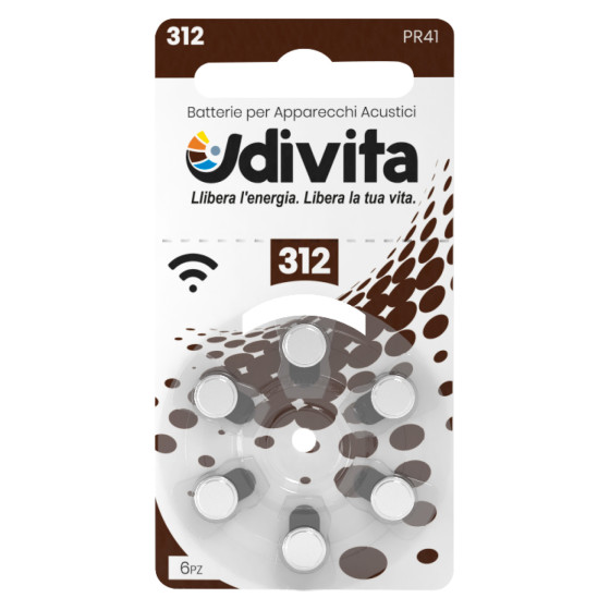 Udivita Batterie Protesi Acustiche Misura 312 Blister da 6 Udivita Batterie Protesi Acustiche Misura 312 Blister da 6