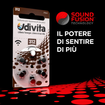 Udivita Batterie Protesi Acustiche Misura 312 Blister da 6