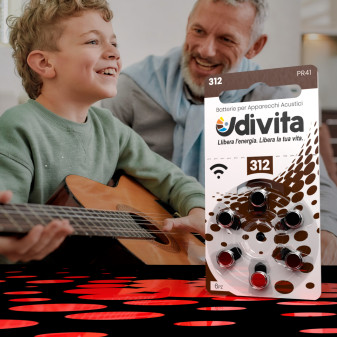 Udivita Batterie Protesi Acustiche Misura 312 Blister da 6