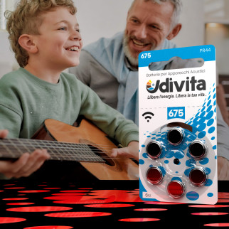 Udivita Batterie Protesi Acustiche Misura 675 Blister da 6