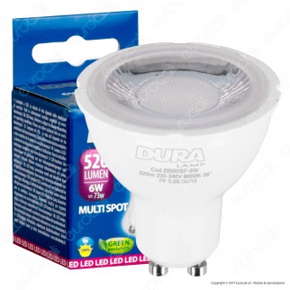 Duralamp Multi Spot Lampadina LED GU10 6W Faretto Spotlight 38° -