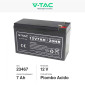 Immagine 2 - V-Tac VT-7-12 Batteria Piombo Acido 12V 7Ah con Attacchi T2 - SKU 23467