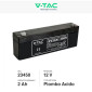 Immagine 2 - V-Tac VT-2-12 Batteria Piombo Acido 12V 2Ah con Attacchi T1 - SKU 23450