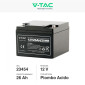 Immagine 2 - V-Tac VT-12-26 Batteria Piombo Acido 12V 26Ah con Attacchi Dado e Bullone - SKU 23454