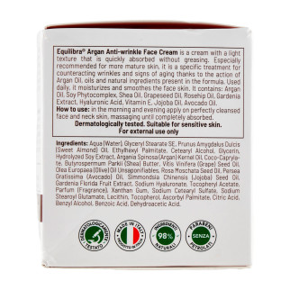 Equilibra Argan Crema Viso Anti-Rughe Nutriente Pelli Mature 50ml