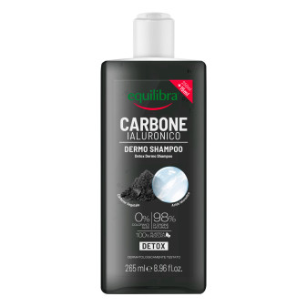 Equilibra Carbone Ialuronico Dermo Shampoo Detox con Carbone Vegetale Acido...