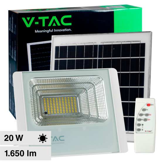 VT-60W Faro LED 20W IP65 Pannello Solare Telecomando V-Tac VT-60W Faro LED 20W IP65 Pannello Solare Telecomando V-Tac