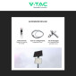 Immagine 8 - V-Tac VT-120W Faro LED Floodlight 15W IP65 Colore Bianco con Pannello Solare e Telecomando - SKU 7844 / 7843