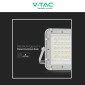 Immagine 9 - V-Tac VT-120W Faro LED Floodlight 15W IP65 Colore Bianco con Pannello Solare e Telecomando - SKU 7844 / 7843