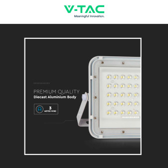 V-Tac VT-120W Faro LED 15W IP65 Bianco Pannello Solare e Telecomando