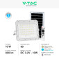 Immagine 4 - V-Tac VT-80W Faro LED Floodlight 10W IP65 Colore Bianco con Pannello Solare e Telecomando - SKU 7842 / 7841