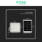 Immagine 7 - V-Tac VT-80W Faro LED Floodlight 10W IP65 Colore Bianco con Pannello Solare e Telecomando - SKU 7842 / 7841