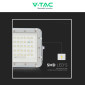 Immagine 10 - V-Tac VT-80W Faro LED Floodlight 10W IP65 Colore Bianco con Pannello Solare e Telecomando - SKU 7842 / 7841