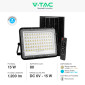 Immagine 4 - V-Tac VT-120W Faro LED Floodlight 15W IP65 Colore Nero con Pannello Solare e Telecomando - SKU 7826 / 7825