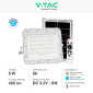 Immagine 4 - V-Tac VT-40W Faro LED Floodlight 6W IP65 Colore Bianco con Pannello Solare e Telecomando - SKU 7840 / 7839