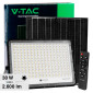 Immagine 1 - V-Tac VT-240W Faro LED Floodlight 30W IP65 Colore Nero con Pannello Solare e Telecomando - SKU 7830 / 7829