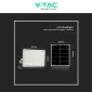 Immagine 8 - V-Tac VT-240W Faro LED Floodlight 30W IP65 Colore Bianco con Pannello Solare e Telecomando - SKU 7848 / 7847