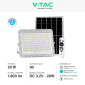 Immagine 4 - V-Tac VT-180W Faro LED Floodlight 20W IP65 Colore Bianco con Pannello Solare e Telecomando - SKU 7846 / 7845