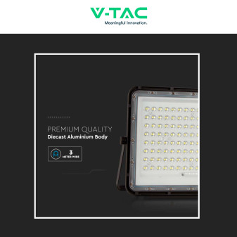 VT-180W Faro LED 20W INero P65 Pannello e Telecomando V-Tac