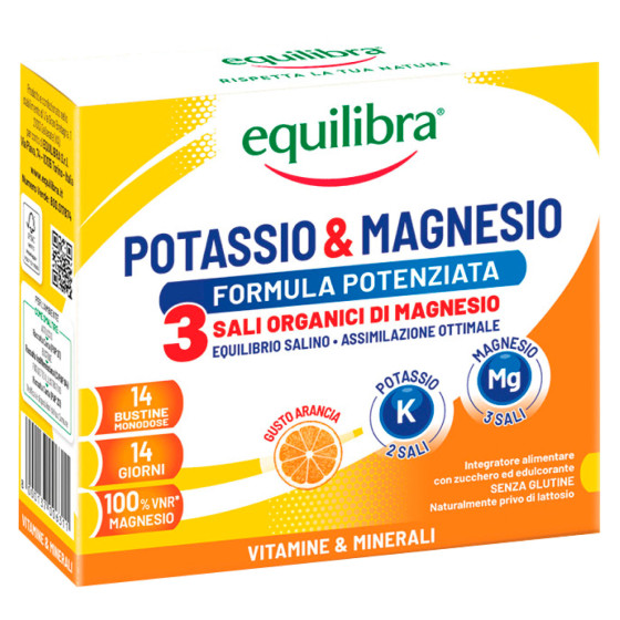 Equilibra Potassio & Magnesio 3 Formula Potenziata 14 Bustine Equilibra Potassio & Magnesio 3 Formula Potenziata 14 Bustine