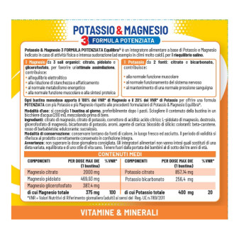 Equilibra Potassio & Magnesio 3 Formula Potenziata 14 Bustine