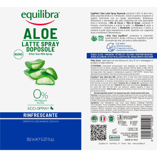 Equilibra Aloe Latte Spray Doposole Rinfrescante Lenitivo da 150 ml