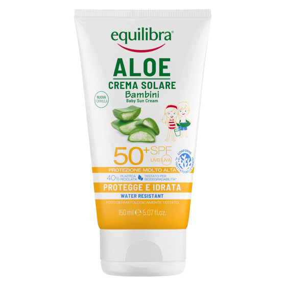 Equilibra Aloe Crema Solare SPF 50+ per Bambini da 150 ml Equilibra Aloe Crema Solare SPF 50+ per Bambini da 150 ml