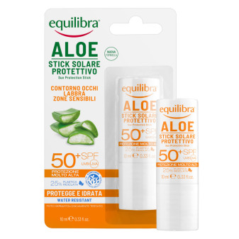 Equilibra Aloe Stick Solare Protettivo SPF 50+ Resistente all'Acqua per...