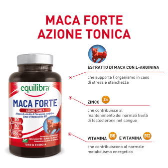 Equilibra Maca Forte Azione Tonica Integratore Alimentare Compresse