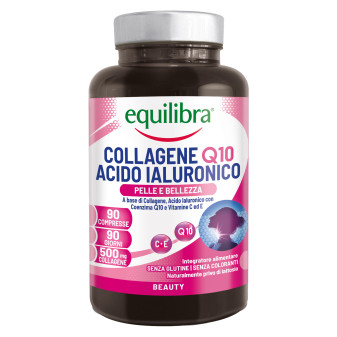 Equilibra Collagene Q10 Acido Ialuronico Integratore Alimentare Pelle e...