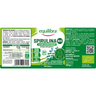Equilibra Spirulina Bio Integratore Alimentare Azione Ricostituente