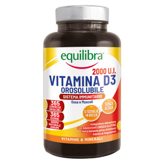 Equilibra Vitamina D3 Orosolubile Integratore Alimentare Ossa e Muscoli...