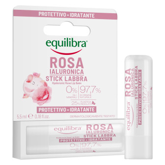 Equilibra Rosa Ialuronica Stick Labbra Protettivo e Idratante con Cere di...