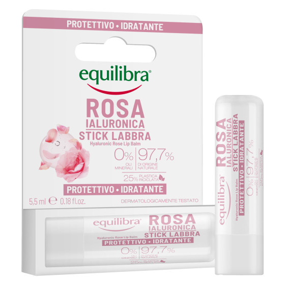 Equilibra Rosa Ialuronica Stick Labbra Protettivo e Idratante Equilibra Rosa Ialuronica Stick Labbra Protettivo e Idratante
