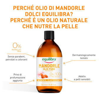 Equilibra Mandorle Olio Puro Nutriente Elasticizzante da 500ml