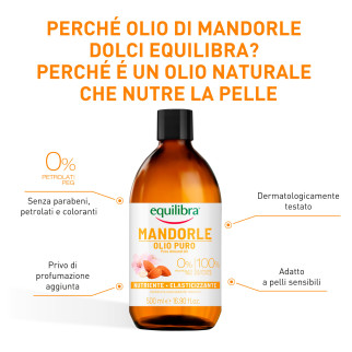 Equilibra Mandorle Olio Puro Nutriente Elasticizzante da 500ml