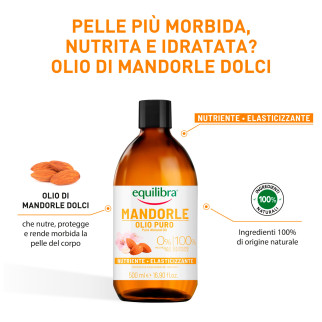 Equilibra Mandorle Olio Puro Nutriente Elasticizzante da 500ml