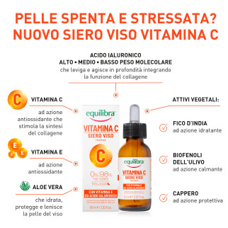 Equilibra Vitamina C Siero Viso Idratante Protettivo Flacone da 60ml
