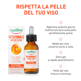 Equilibra Vitamina C Siero Viso Idratante Protettivo Flacone da 60ml