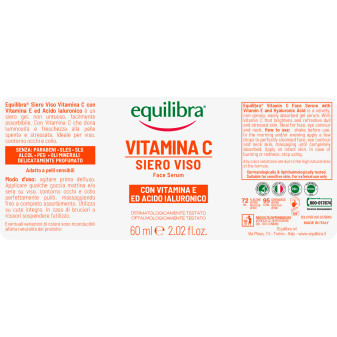 Equilibra Vitamina C Siero Viso Idratante Protettivo Flacone da 60ml