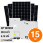 Immagine 1 - V-Tac Kit 6,15kW 15 Pannelli Solari Fotovoltaici 410W + Inverter Monofase + Batteria da Muro LiFePO4 - SKU 11552 + 11529 + 11526