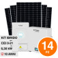 Immagine 1 - V-Tac Kit 6.30kW 14 Pannelli Solari Fotovoltaici 450W + Inverter Monofase + Batteria LiFePO4 5.12kWh - SKU 11554 + 11529 + 11526