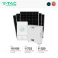 Immagine 2 - V-Tac Kit 3,69kW 9 Pannelli Solari Fotovoltaici 410W + Inverter Monofase + Batteria da Muro 5,12kWh - SKU 119109 + 11725 + 11526